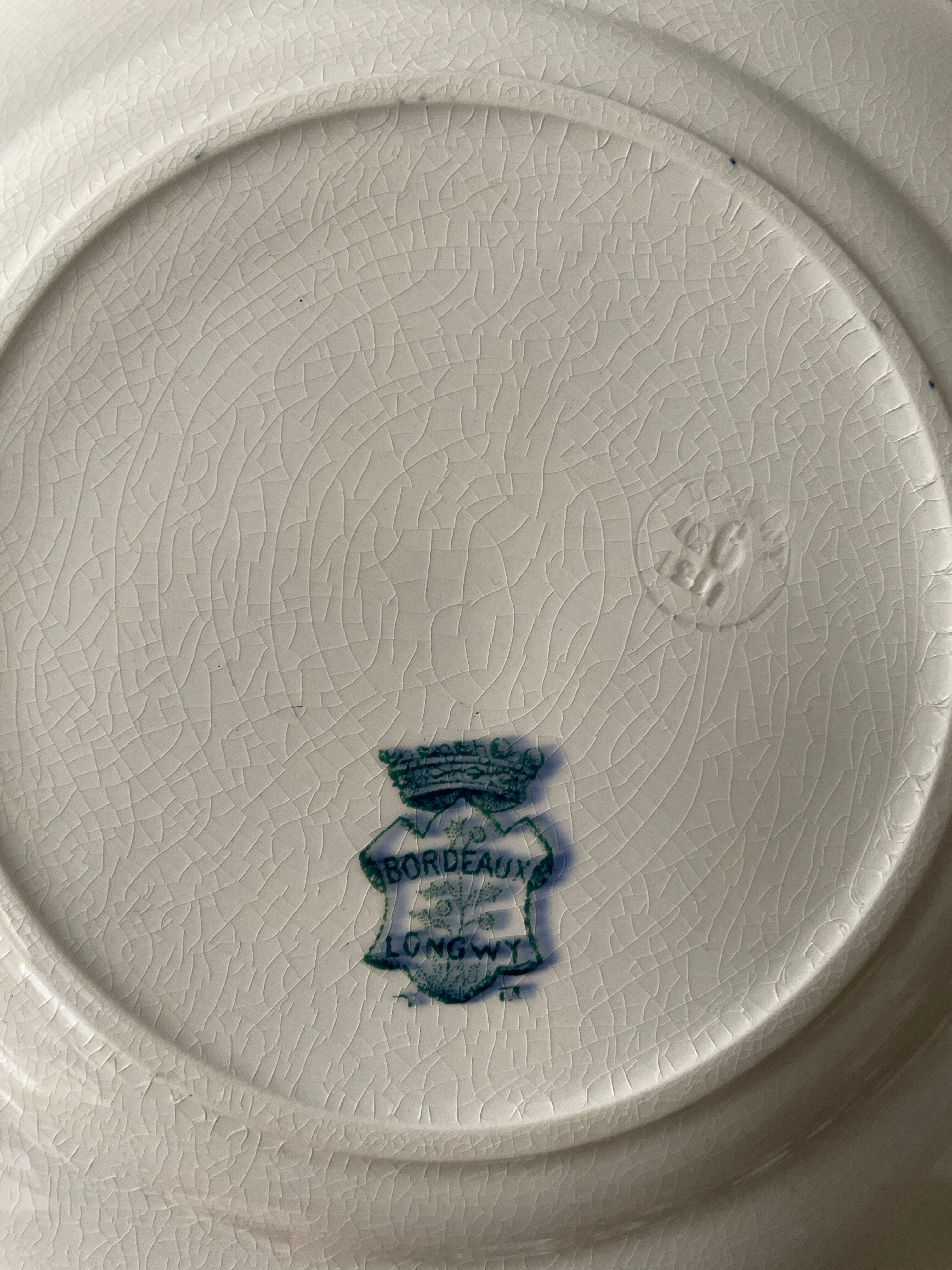 Set of 10 old dessert plates, Longwy and Saint Amand