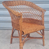 Children's chair in rattan and wicker