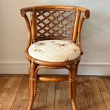 Fauteuil en rotin années 80