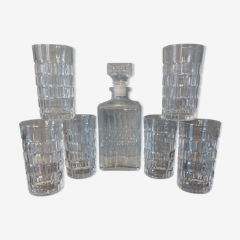 Verres et carafe à whisky