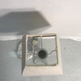Old moulded glass lamp - lamp-day cream fabric 70vintage