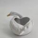 Vintage white and gold porcelain two swan planter