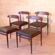 4 chaises scandinaves vintage design 1960 teck