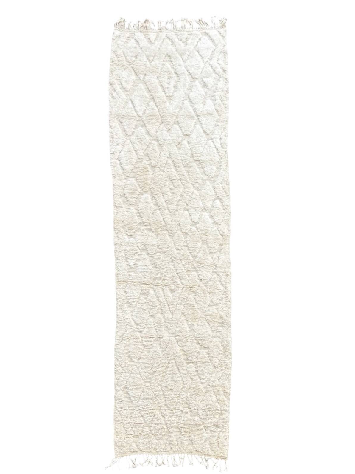 Berber Mrirt White hallway rug 95x390 cm