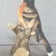 Matte porcelain bird sculpture from Milan by Eda Mann, American Blackbird