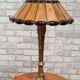 Large solid bronze art nouveau lamp 1900, tiffany lampshade 55x30 inter with zipper