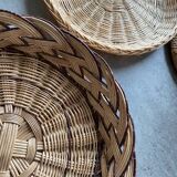 Set of 5 baskets for wall decoration