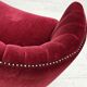 1970s, Danish 2-seater "Banana" sofa, original cherry-red velour.
