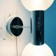Vintage Space Age wall lamp by Motoko Ishii for Staff, 1970s.