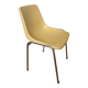Chaise vintage tubulaire jaune pastel
