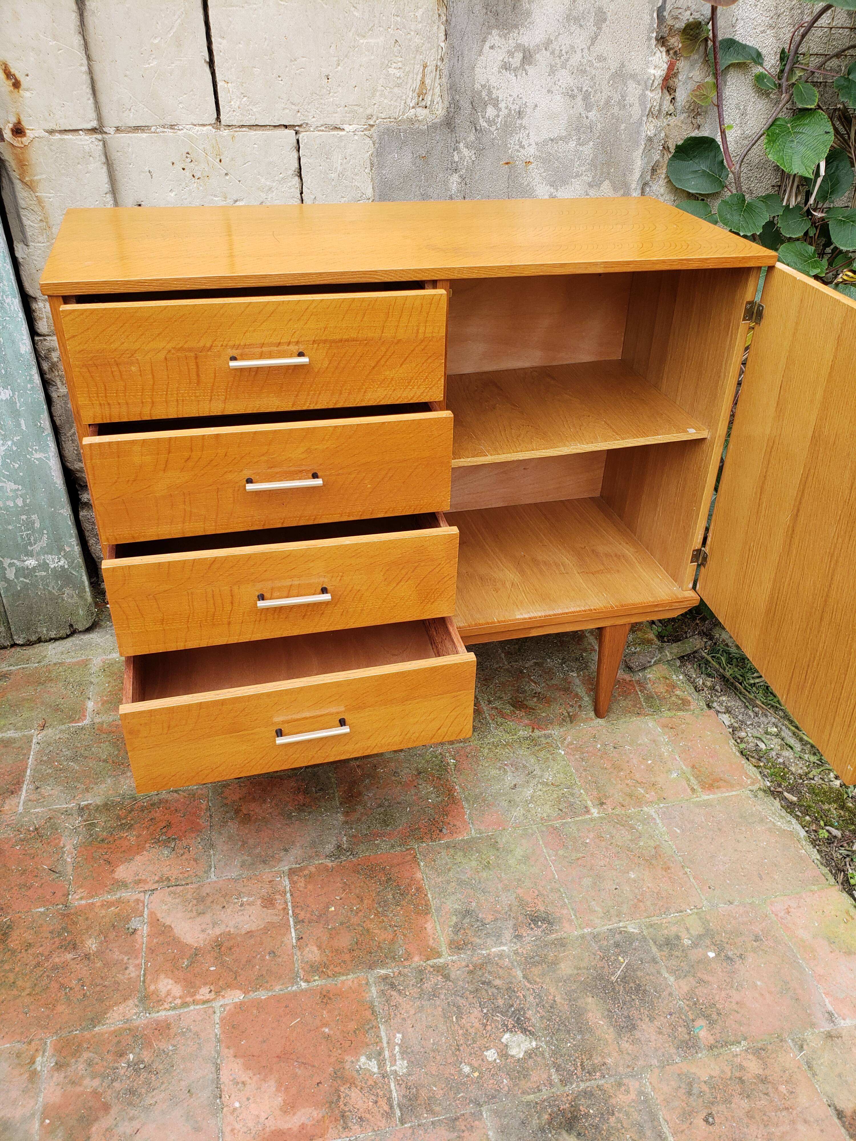 Buffet chest of drawers vintage golden honey