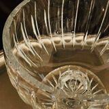Large cut crystal bowl on a stand