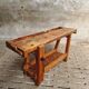 Old workbench beech side table bathroom furniture