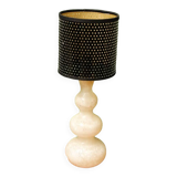 Carved alabaster bedside lamp