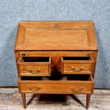 Louis XVI scriban desk in walnut and copper rushes circa 1900