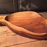 Empty wooden pocket signed Tony Bain Vallauris 50s