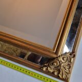 Vintage Venetian style beveled mirror with parecloses, 74 cm