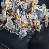 lustre cristal de roche 7 branches