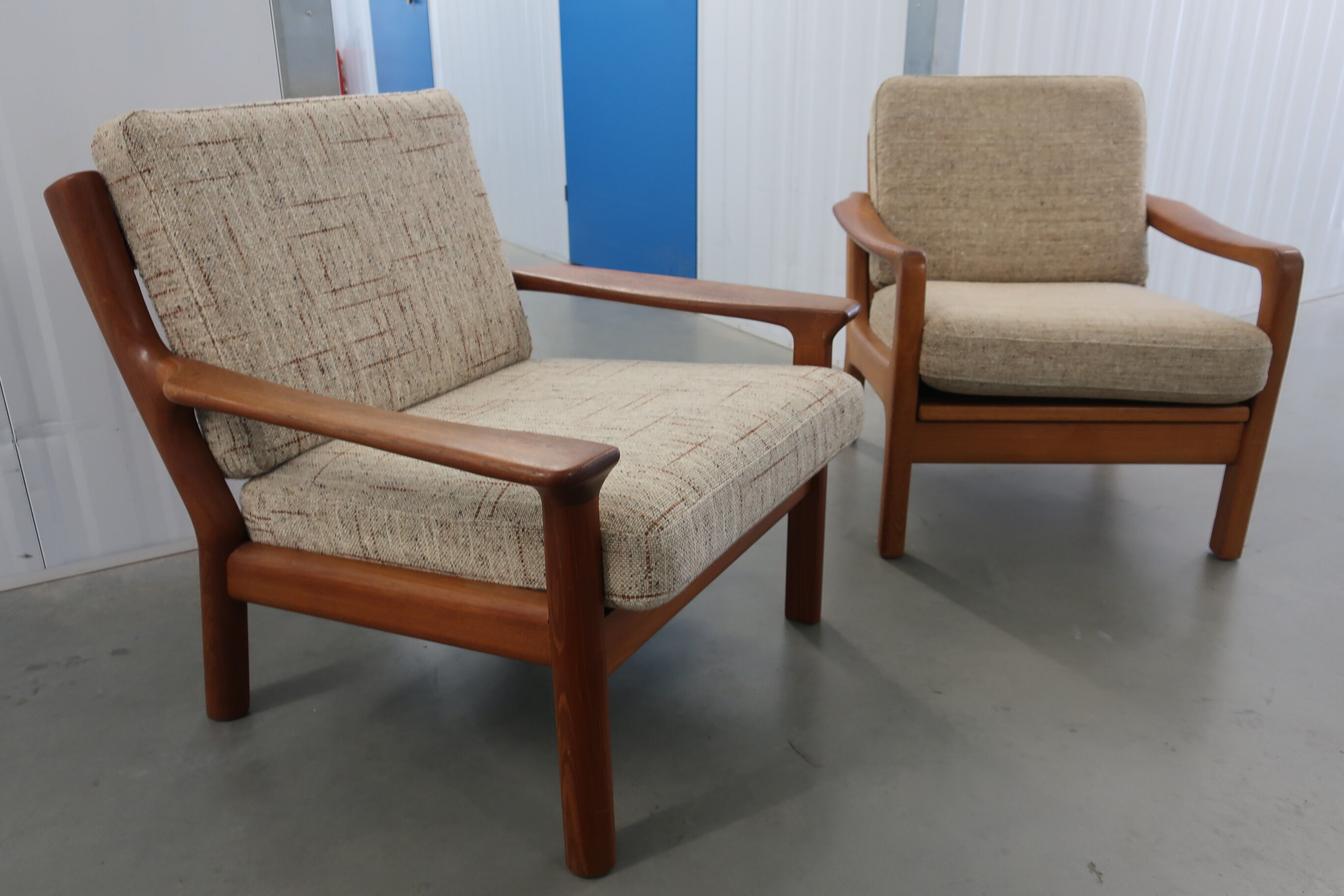 Pair of danish armchairs from the 60s in teak