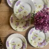 Set of 6 old flat plates - Reine Marguerite de KG Lunéville -