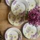 Lot de 6 assiettes plates anciennes - Reine Marguerite de KG Lunéville -