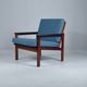 Fauteuil Capella par Illum Wikkelso pour Niels Eilersen. 1959.