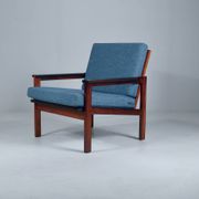 Fauteuil Capella par Illum Wikkelso pour Niels Eilersen. 1959.
