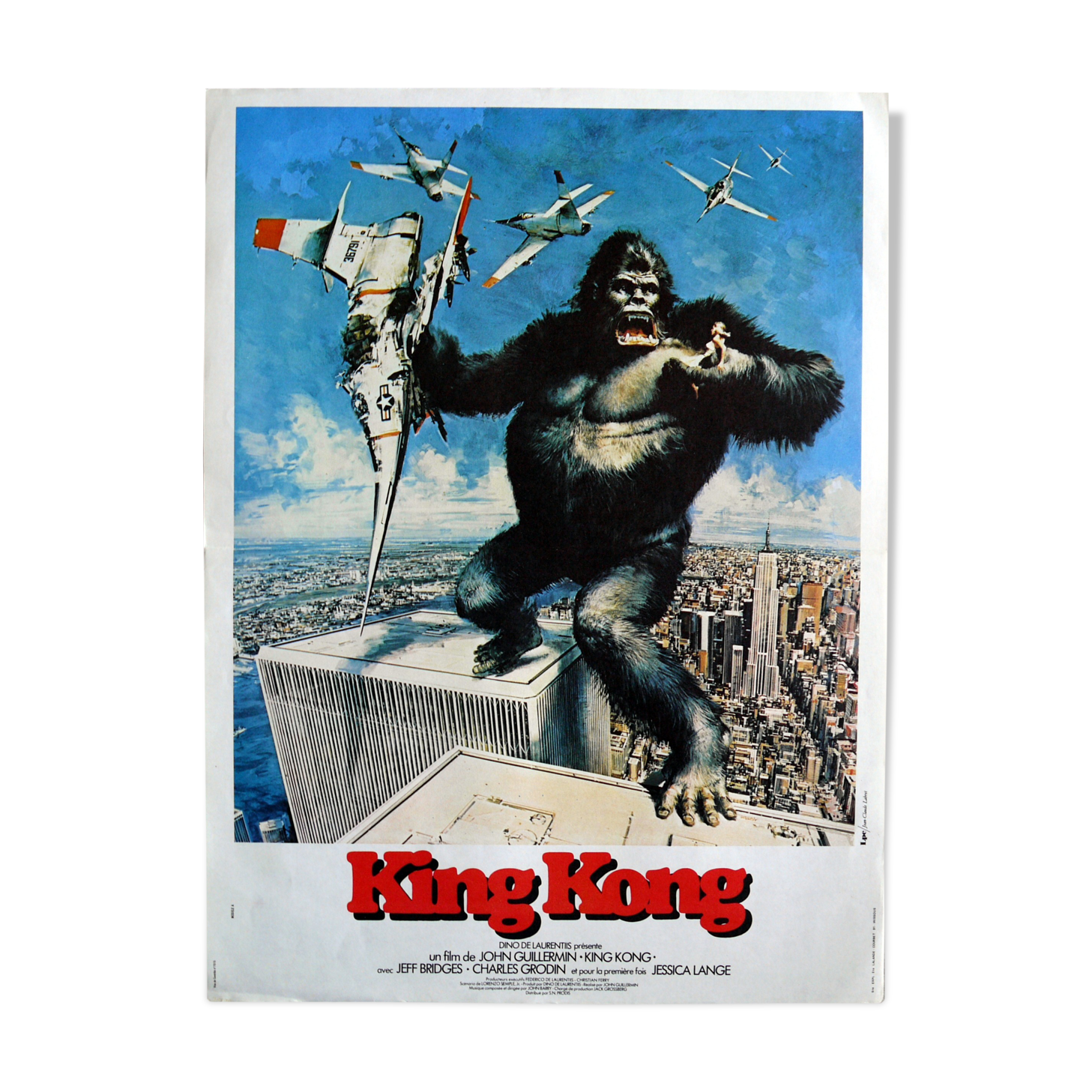 Original cinema poster "King Kong" John Guillermin 1976
