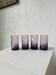 Set of 4 purple graphic octagonal glasses