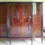 Armoire 4 portes acajou