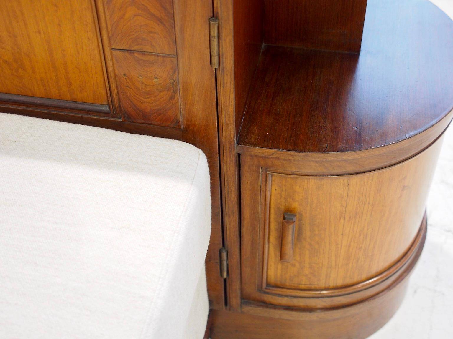 Mid-century meridian by Giuseppe Gibelli with bedside table.