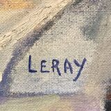 Leray, "In Front of the Window", fauvist still life, oil on canvas