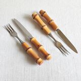 Bamboo handle cheese cutlery 60'