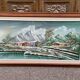 Original Italian painting Antonio Ponticelli oil on canvas landscape 140x82c
