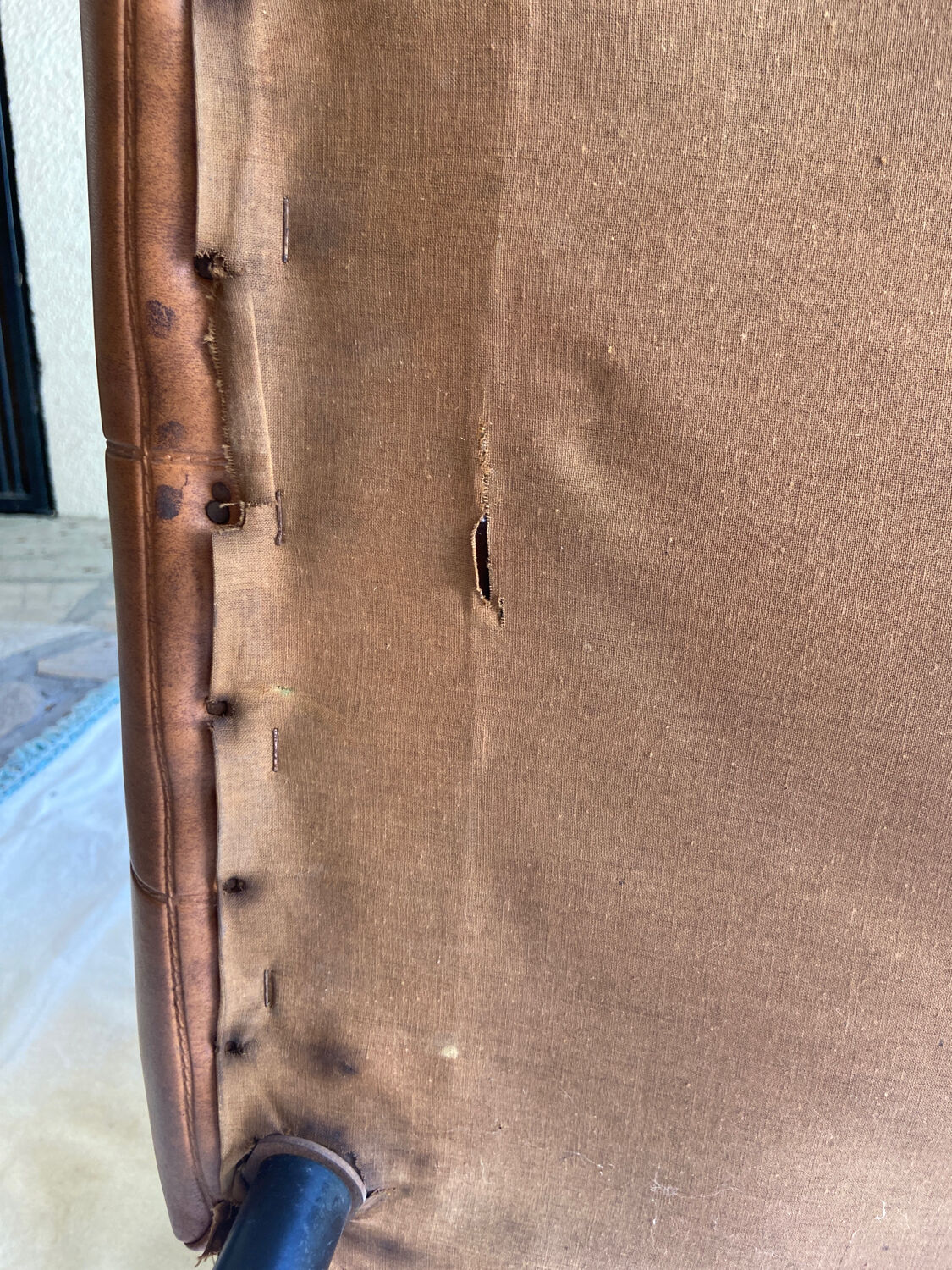 Pair of skaï armchairs