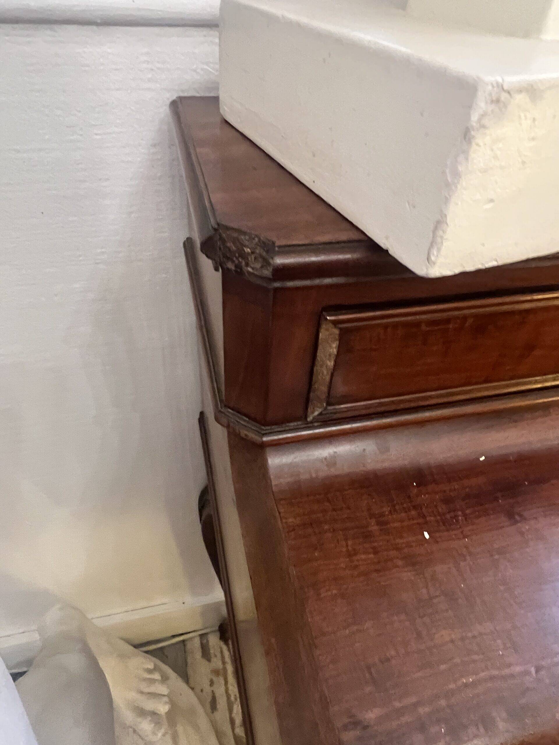 Small Napoleon III mahogany secretary desk, 19th century