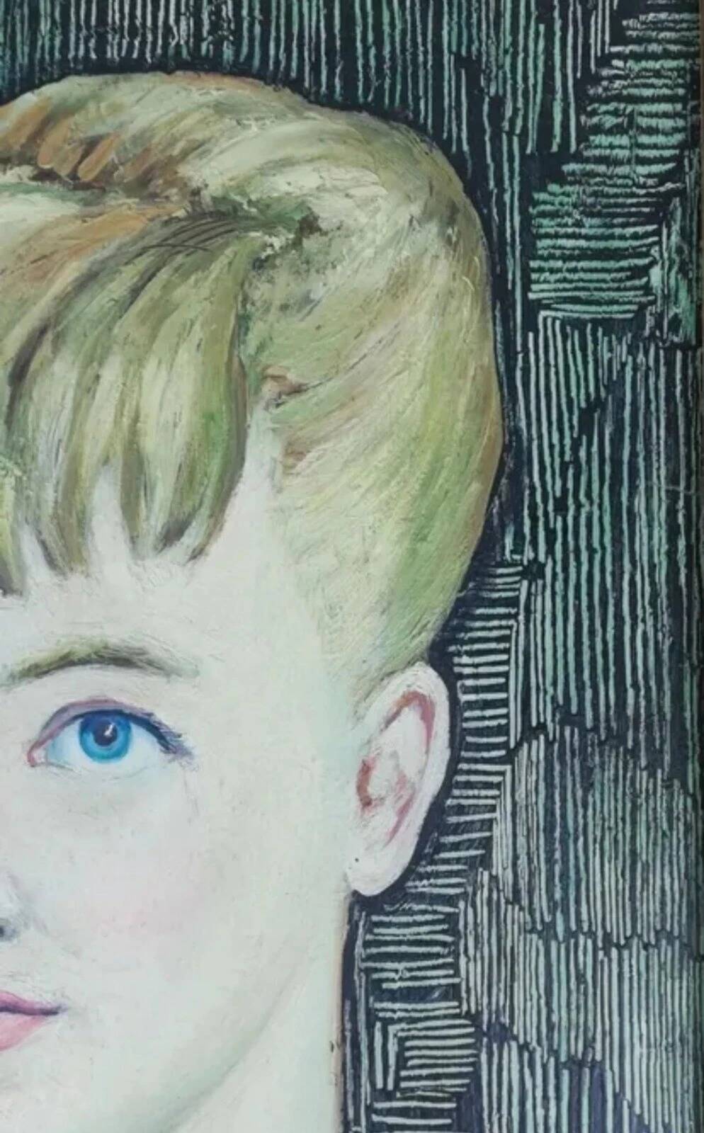 Mid 20th Century Portrait of a Woman Oil Painting