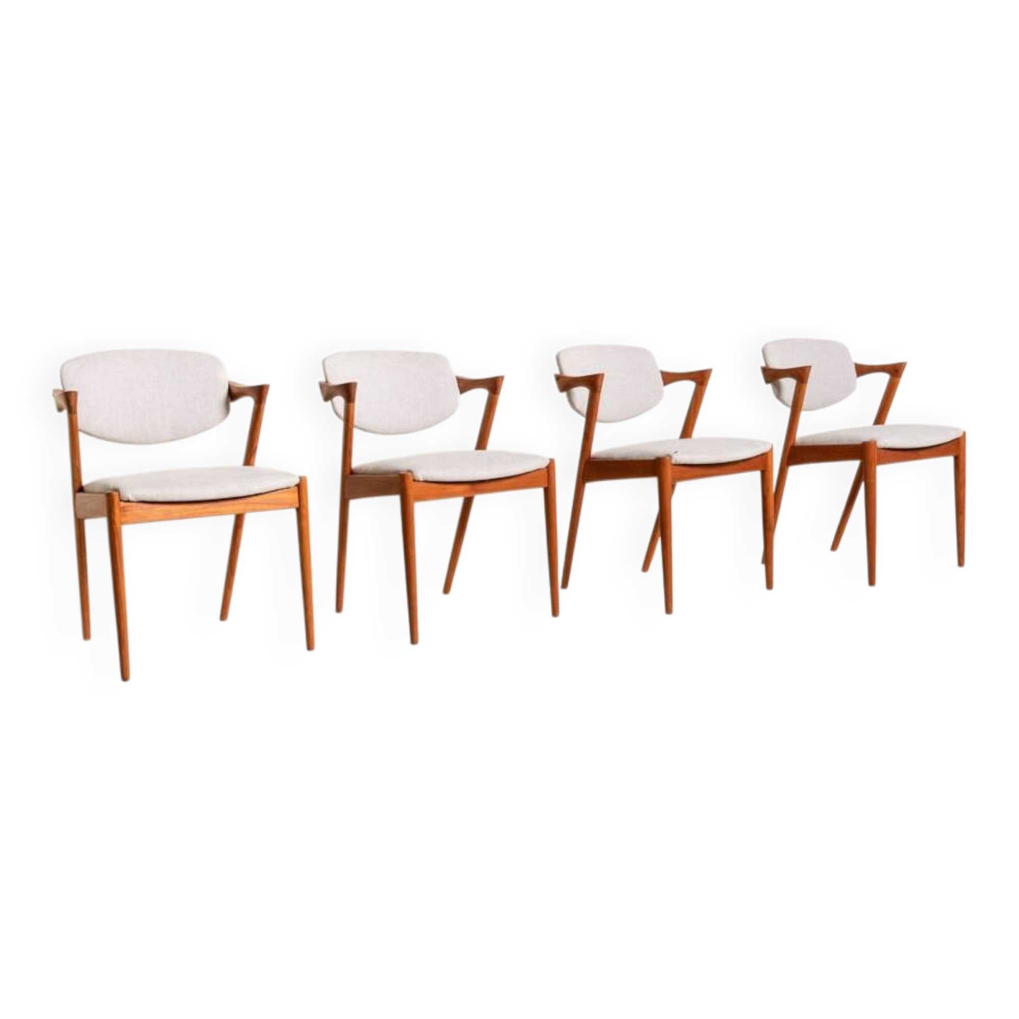 Set of 4 model “42” chairs by Kai Kristiansen for Schou Andersen