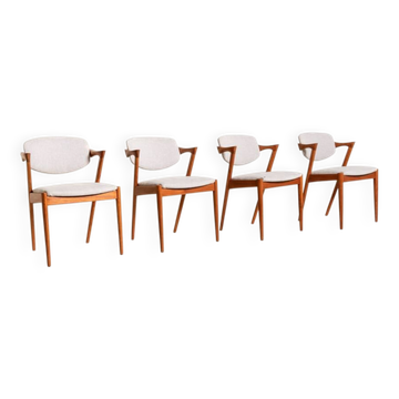 Set of 4 model “42” chairs by Kai Kristiansen for Schou Andersen