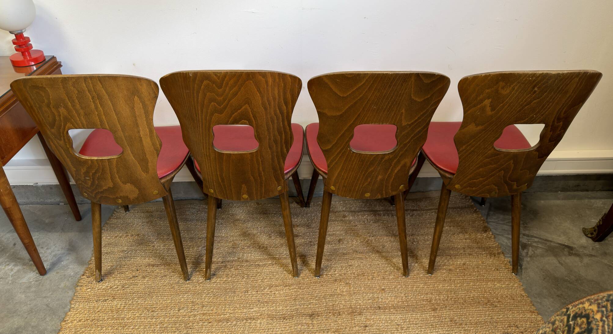 Suite de 4 chaises Baumann modèle “Gentiane” – années 60/70