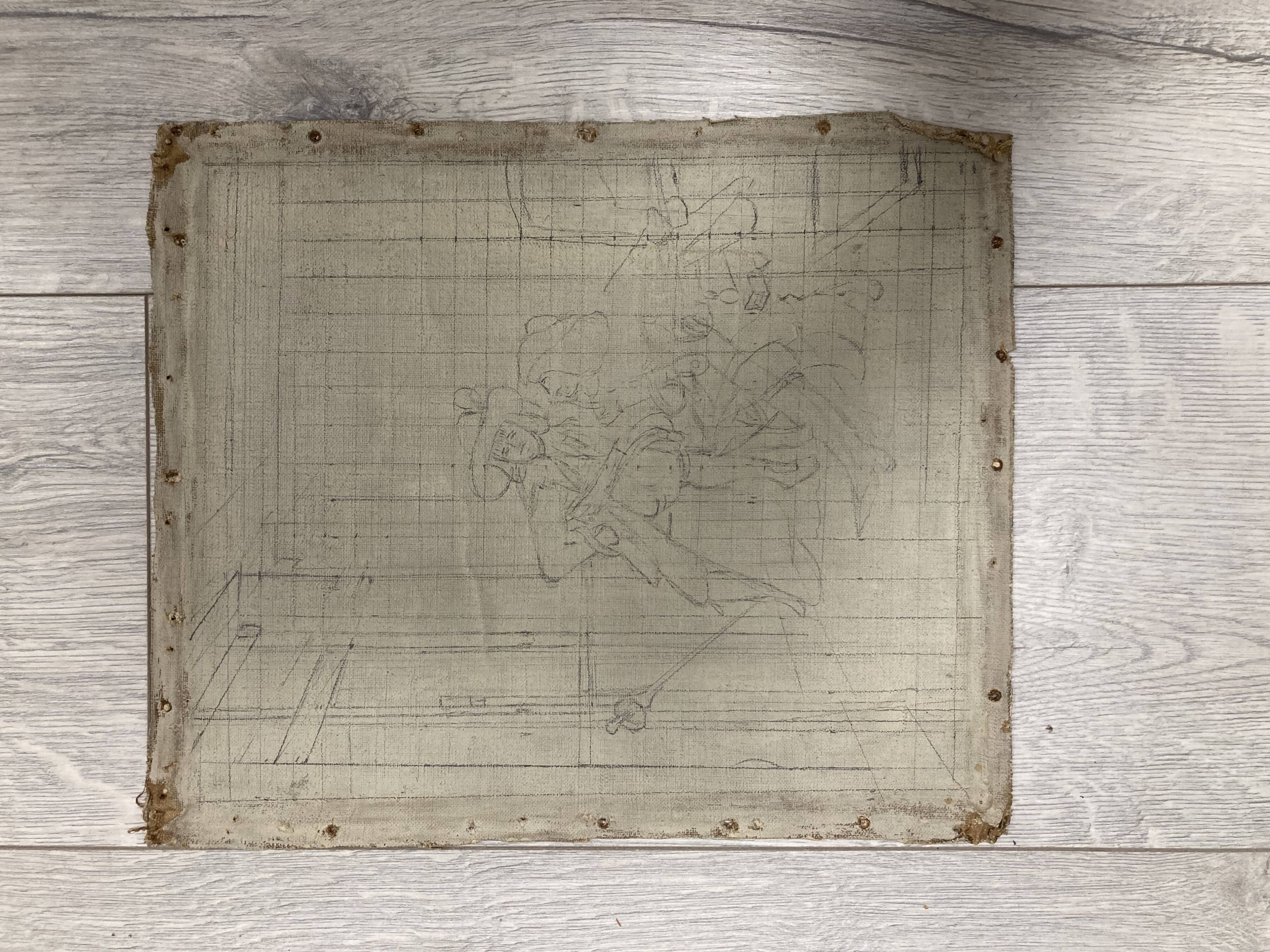 Oil on ancient canvas