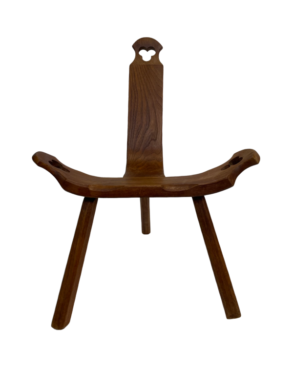 Chaise espagnole vintage brutalist design minimaliste