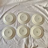 Set of 6 Boch La Louvière flat plates - Argenteuil series