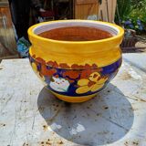 Pair of glazed terracotta planters