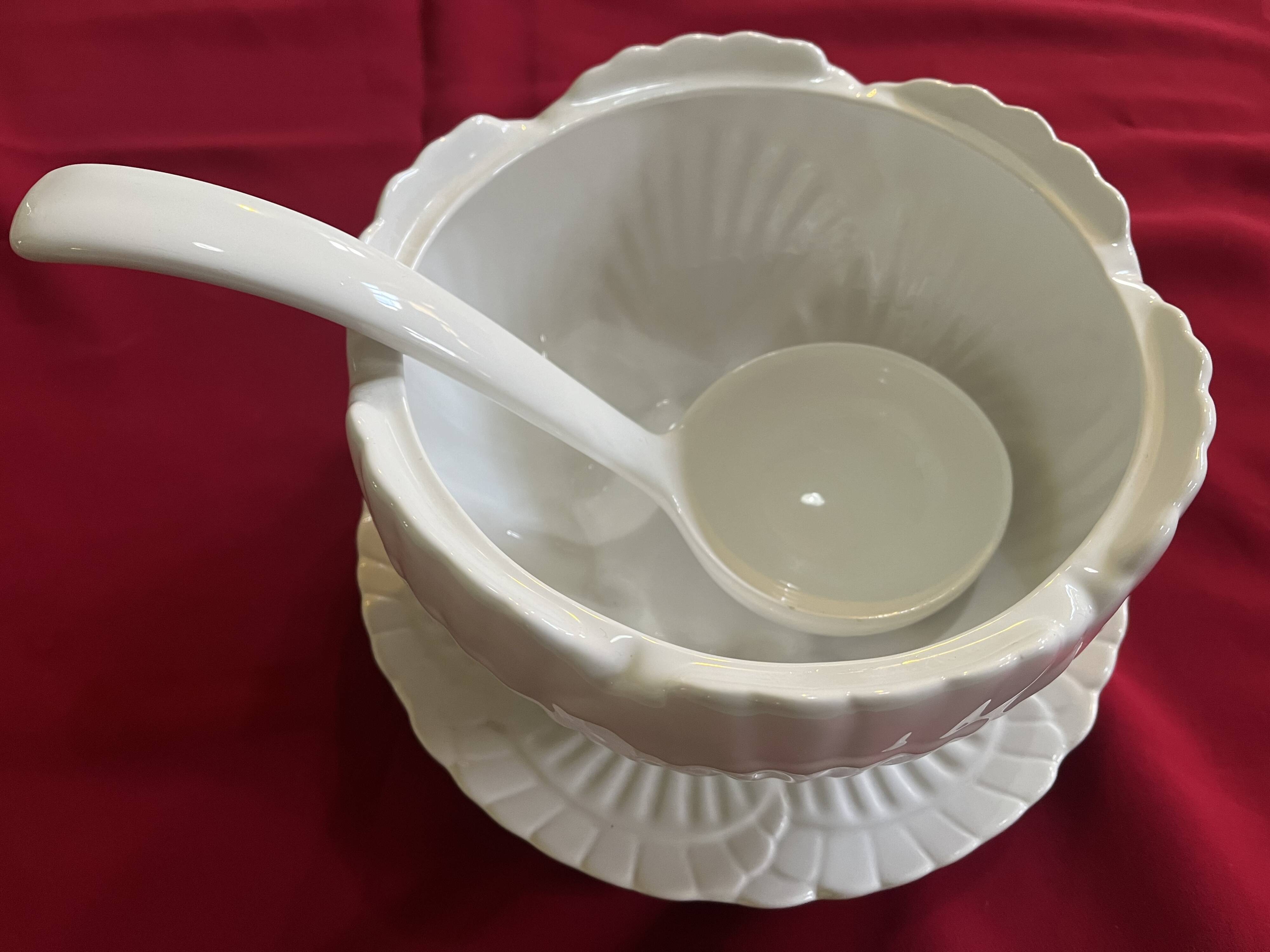 Barbotine Earthenware Shell Soup Tureen by Elpa Portugal, 1960s