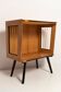 Vintage side table for modern mid-century television, beech wood, Poland, 1960s.