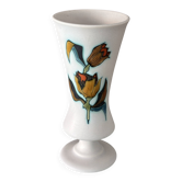 Vase en céramique peint à la main vintage d'Allemagne de l'Ouest | Handarbeit | 22 cm
