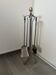 Contemporary fireplace tool set