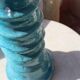 Vase sculpture tamegroute blue turquoise enameled wabi-sabi