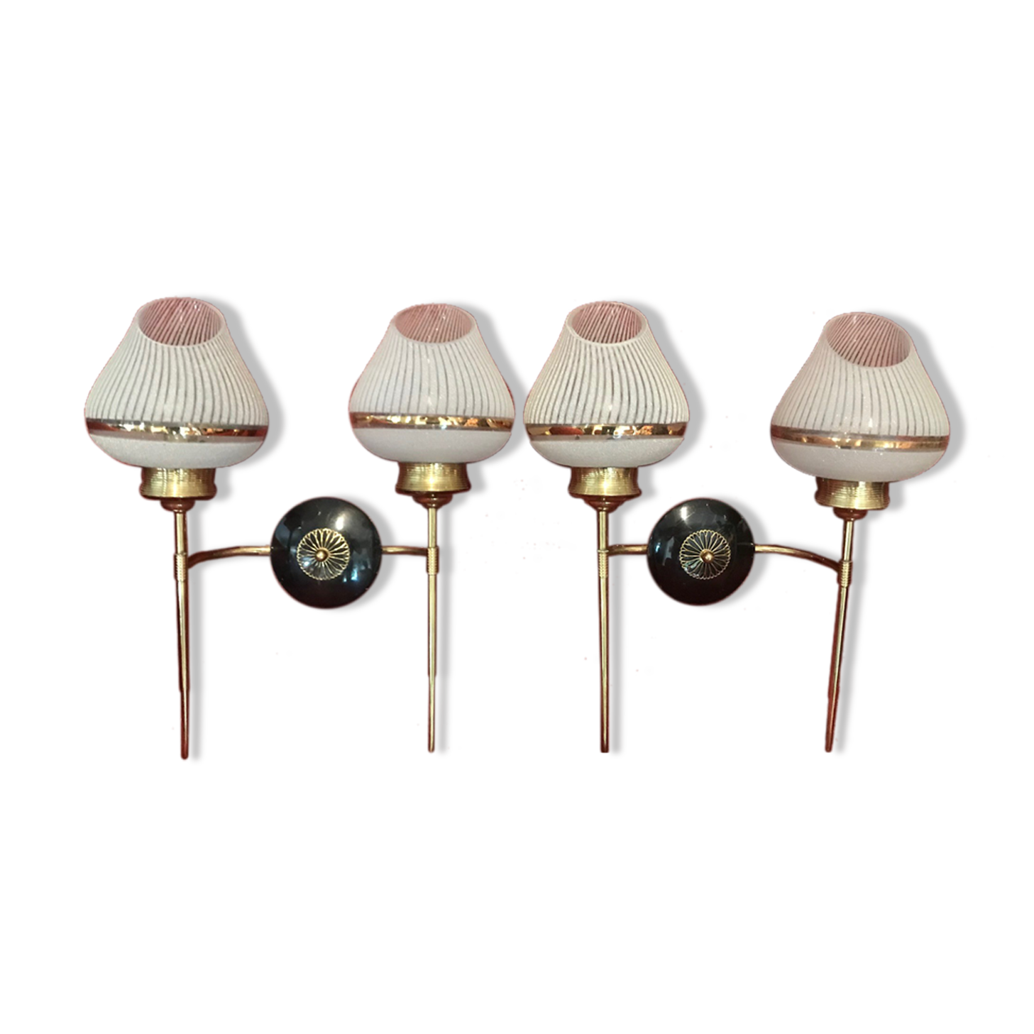 Pair vintage wall light